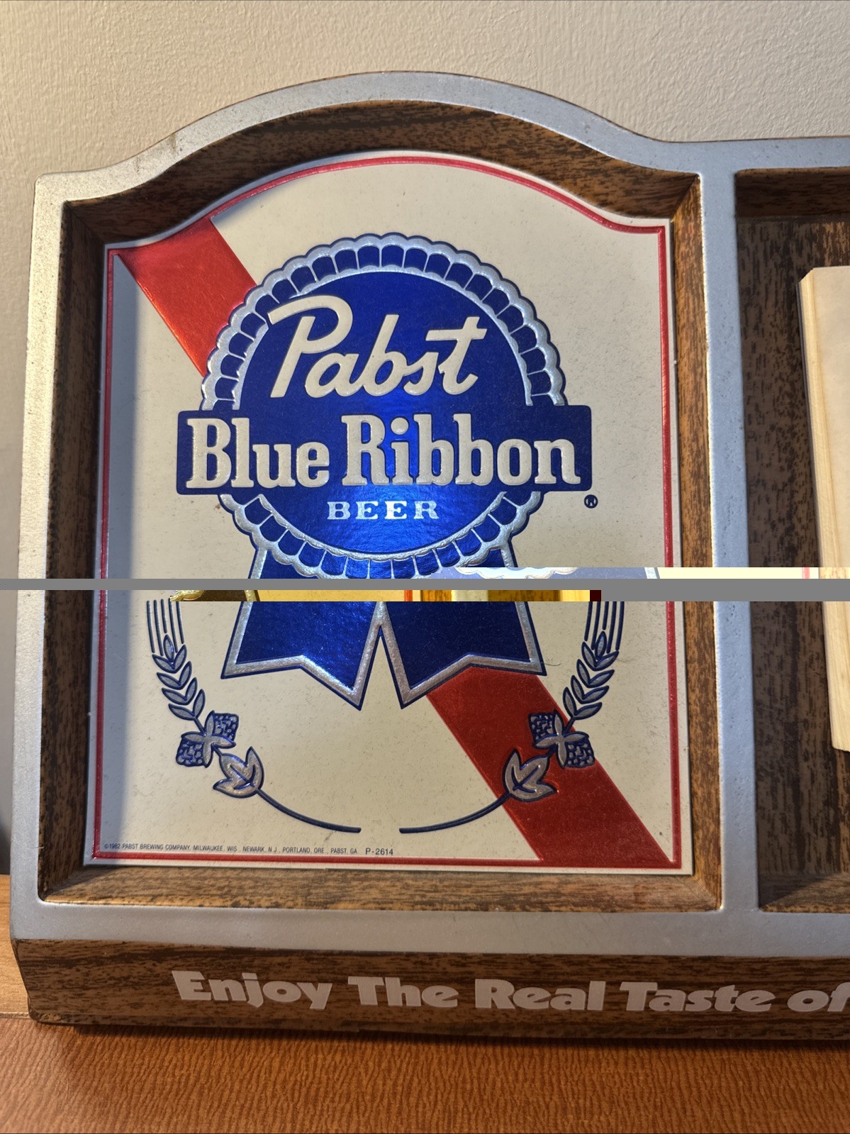 VINTAGE PABST BLUE RIBBON BEER CALENDAR SIGN 1984 Calendar Pages