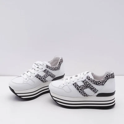 Hogan Maxiplatform H283 Sneaker Weiß Gr. 35.5 Damen Leder Schuhe 2.5 UK 5.5 US - Bild 1 von 4