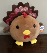 NEW Turkey Plush Thanksgiving Squishable HUG & LUV Round NWT w/ tags