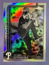 2025 Topps Chrome - Matt Strahm #178 Negative Refractor B/W