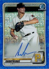 2020 Bowman Chrome Mega Box Prospect Blue Refractors Aaron Shortridge Auto /150