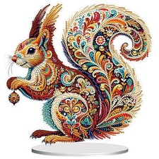 CAYUDEN Diamond Painting Table Decoration, Diamond Art Kits Adults 5D Squirre...
