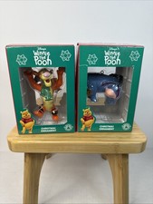 Vintage Disney Winnie the Pooh Ornaments Tigger  Eeyore New w/ Boxes Set of 2