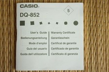 NOS CASIO TRAVEL CLOCK INSTRUCTION MANUAL BOO...