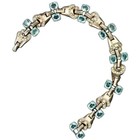 TRIFARI Sterling Alfred Philippe Deco Aquamarine & Pavé Rhinestone Link Bracelet — photo 8