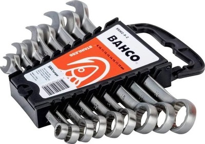 BAHCO STAINLESS CMBINATION WRENCH 9 SIZE SET (8,10,11,12,1314,17,19mm) SS002-9-2
