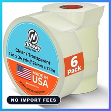 Clear Hockey Tape 1" x 34 Yards, Made in USA, Shin Guard and Hockey Sock Tape,