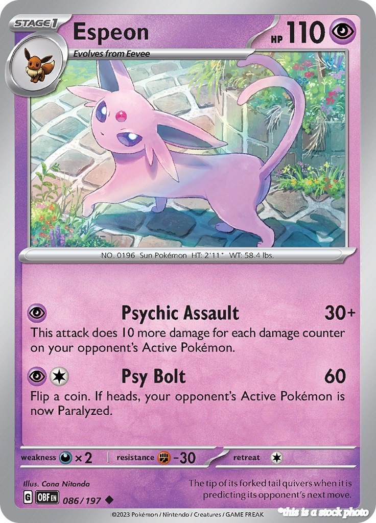 Espeon OBF 086/197 Pokémon Uncommon NM