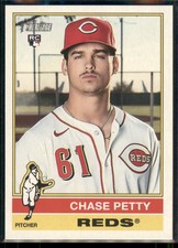 2025 Topps Heritage Chase Petty RC #607 Cincinnati Reds
