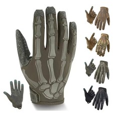 Men Touchscreen Motorcycle Gloves Non-Slip Skeleton Full-Finger Tactical Gloves
