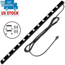 12-Outlet Heavy Duty Metal Power Strip with 15ft Extension Cord