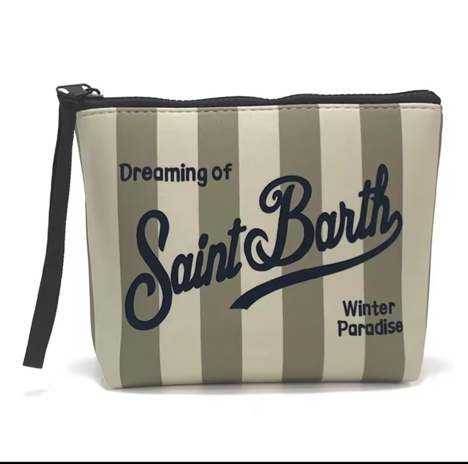 Pochette Righe Neoprene Verde ST.BARTH