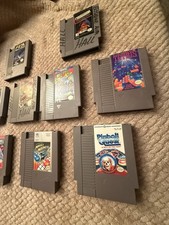 Nintendo NES Game Lot Bundle of 9 Tetris Jeopardy Marble Madness Wall Street Kid