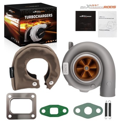 T76 T4 Upgraded Billet Turbo 0.96 A/R Com 0.8 500HP V-Band+Basalt Fiber Blanket