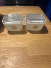 Vintage Pyrex golden butterfly Refrigerator Dishes (small Chip) See Photo