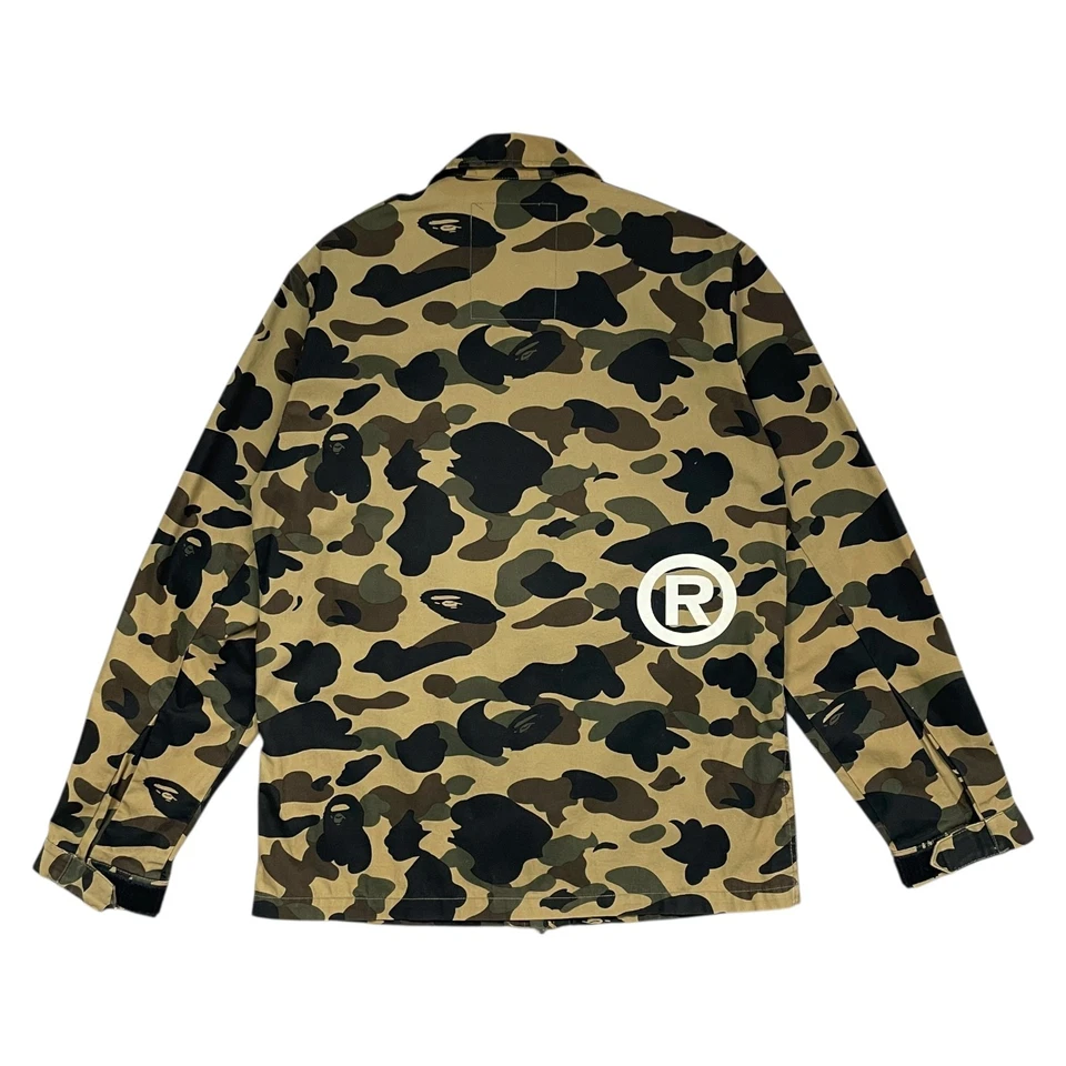 VTG 00s BAPE A BATHING APE OG CAMO MILITARY JACKET COTTON SIZE M MADE IN JAPAN - Image 2 of 4