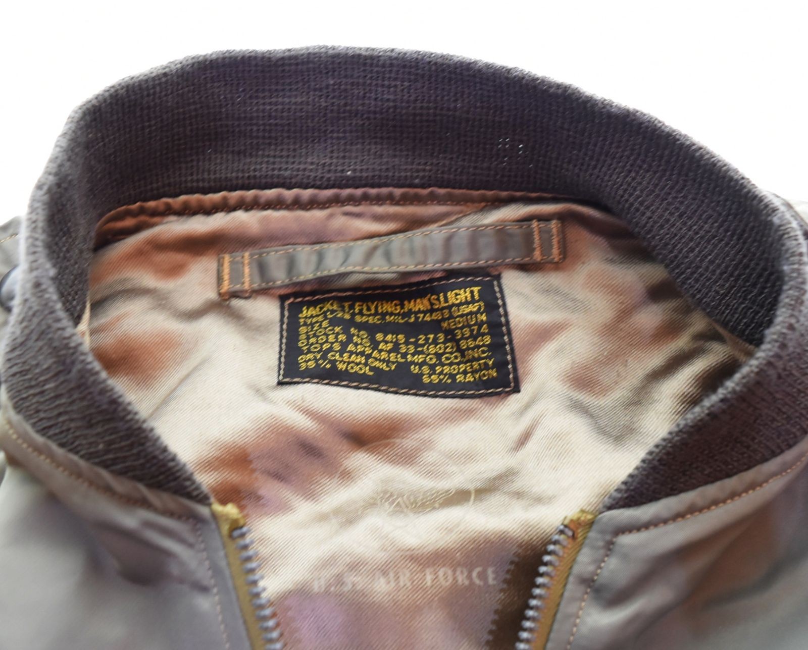 Buzz Rickson's Type L-2B Flight Jacket M Nylon Kh… - image 6