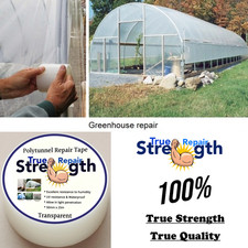 waterproof Polytunnel repair tape clear polythene repair greenhouse 50mm x 25m