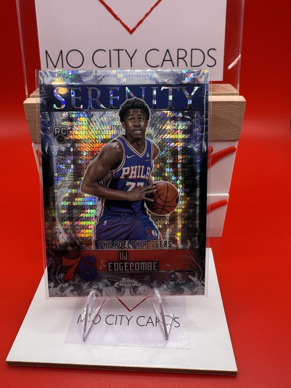 2025 Topps Chrome SP VJ Edgecombe SERENITY Pulsar SY-13 76ers ROOKIE RC