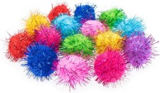Assorted Glitter Pom Cat Toys