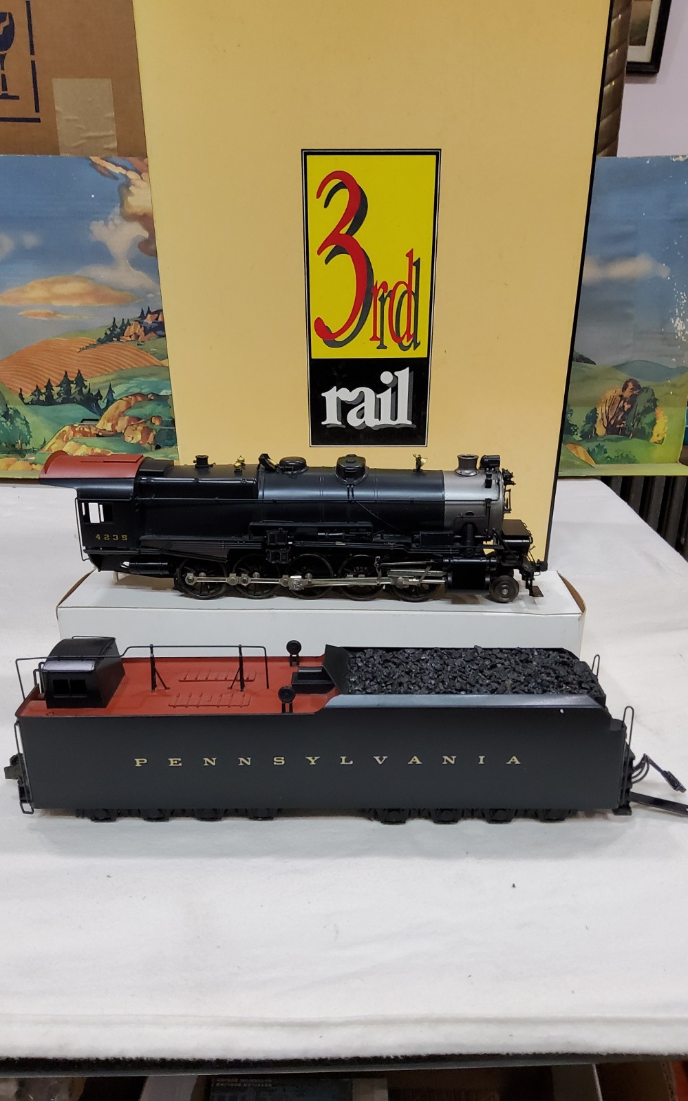 3RD RAIL O SUNSET MODELS BRASS PRR 2-10-0 I-1 LONG TENDER LOCOMOTIVE ...