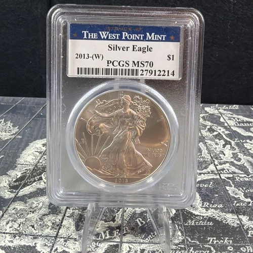 2013 W $1 SILVER EAGLE PCGS MS70 Struck at the West Point Mint