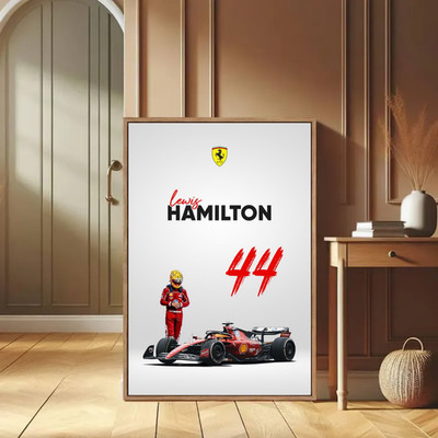 LEWIS HAMILTON Ferrari F1 Poster Formula 1 Car 44 Wall Art Print