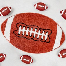 Football Rug 32x20 Inch Boys Room Decor SlipResistant Washable Bath Mat