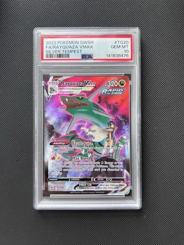 PSA 10 RAYQUAZA VMAX Silver Tempest TG20/TG30 Pokémon TCG 2022