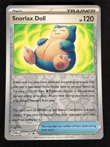 Pokemon Snorlax Doll 175/182 Reverse Holo (NM)