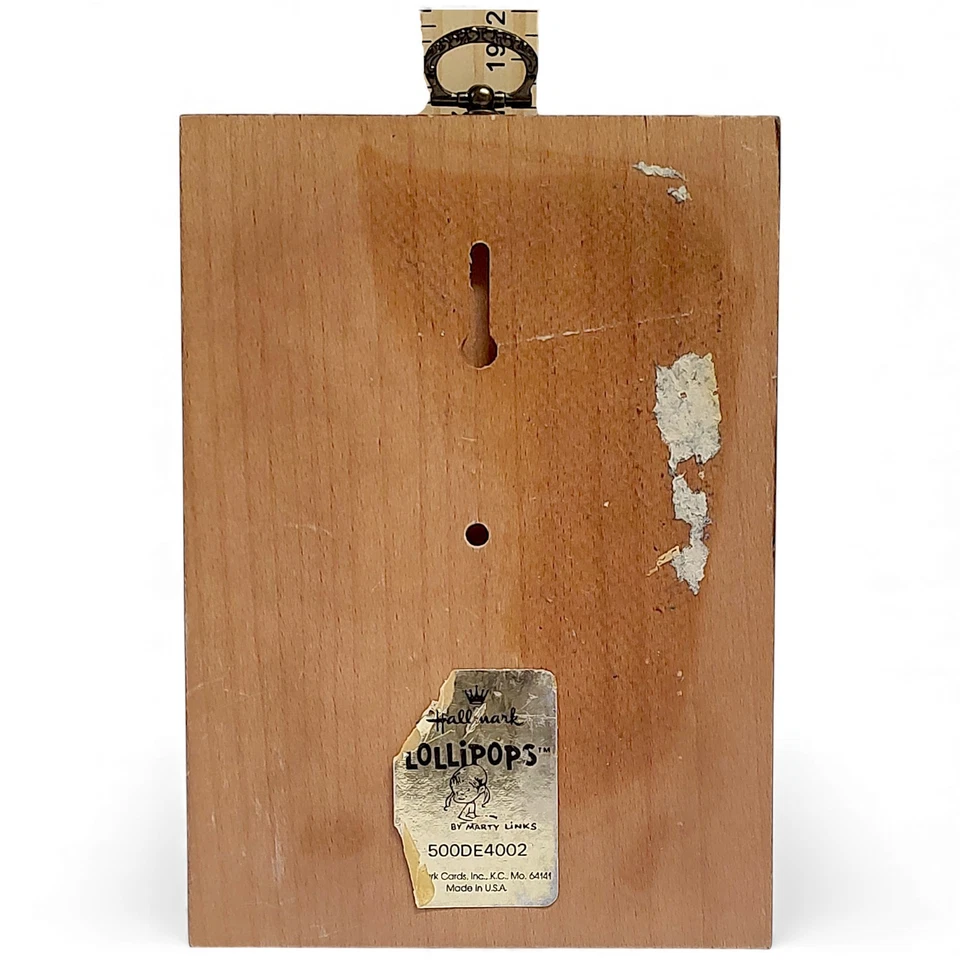 Placa de pared de madera de colección 1974 Hallmark Lollipops Love Is Friendship set to Music Foto 3 de 4