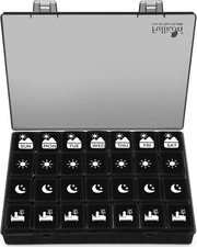 Extra Large Weekly Pill Organizer 4x Daily 7 Day Vitamin Supplement Box