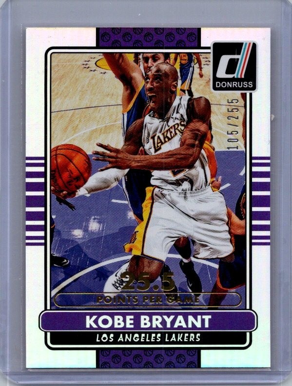 KOBE BRYANT 2014-15 DONRUSS #45 STAT LINE PARALLEL POINTS PER GM #105/255