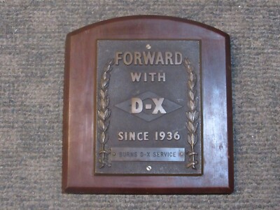 Sunray D-X Oil Company Service Station Bronze Plaque Gas Collectible 1936 SIGNED