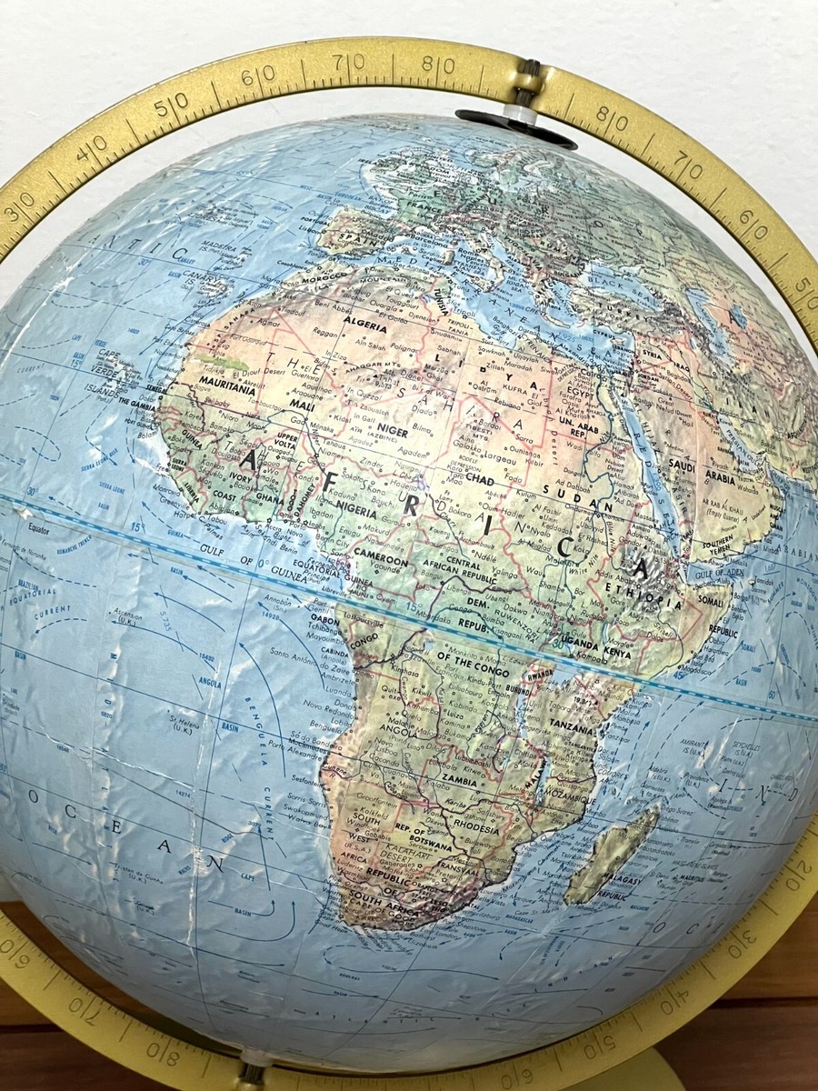Replogle Atlantis Globe A Scan Globe, Copenhagen, Denmark, 1970.