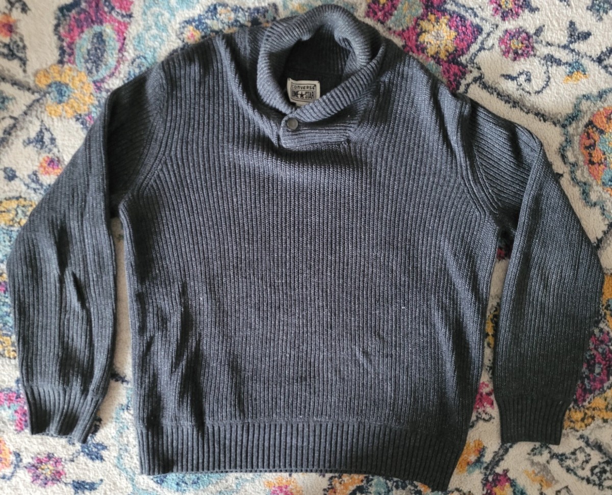 Converse One Star Cowl neck sweater with button snap 100