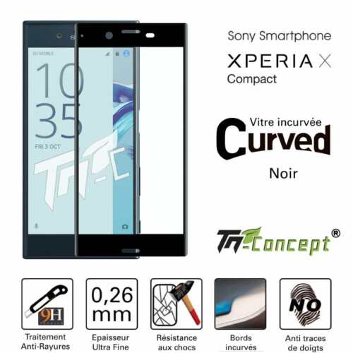 TM-Concept® 3D Curved Tempered Glass - Sony Xperia X Compact - Black - Full - Picture 1 of 8