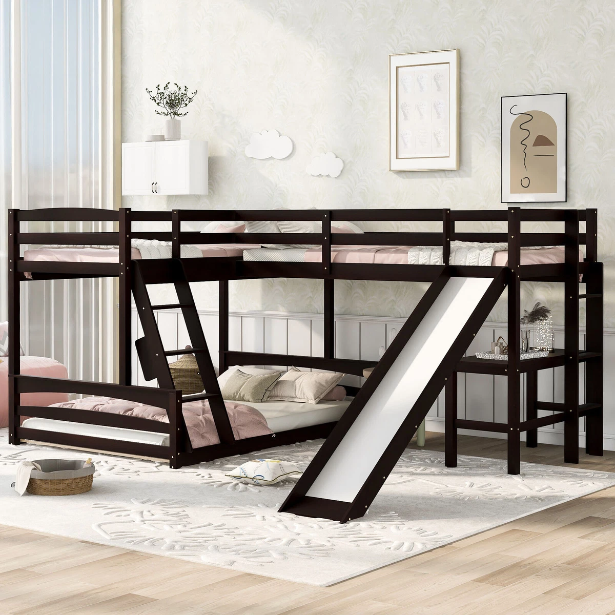 Twin over sale full with slide
