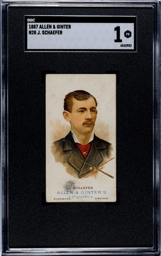 1887 N28 Allen & Ginter #40 J. Schaefer — SGC 1