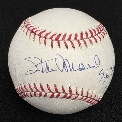 STAN MUSIAL Signed 3630 HIT TOTAL Official MLB Baseball-ST. LOUIS CARDINALS-PSA