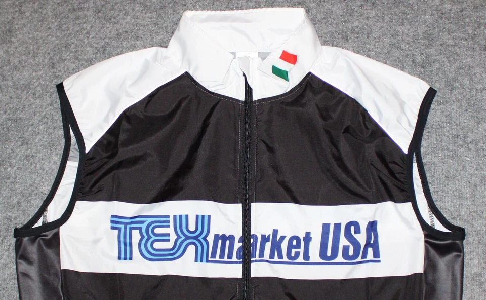 nwt TEXMARKET GILET NIZZA FULL ZIP WIND BIKE VEST Packable Cycling sz L Vest - Image 2 of 4