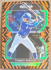 Tommy Specht 2022 Prizm Draft Picks Tiger Stripes #169 /99 Texas Rangers Rookie