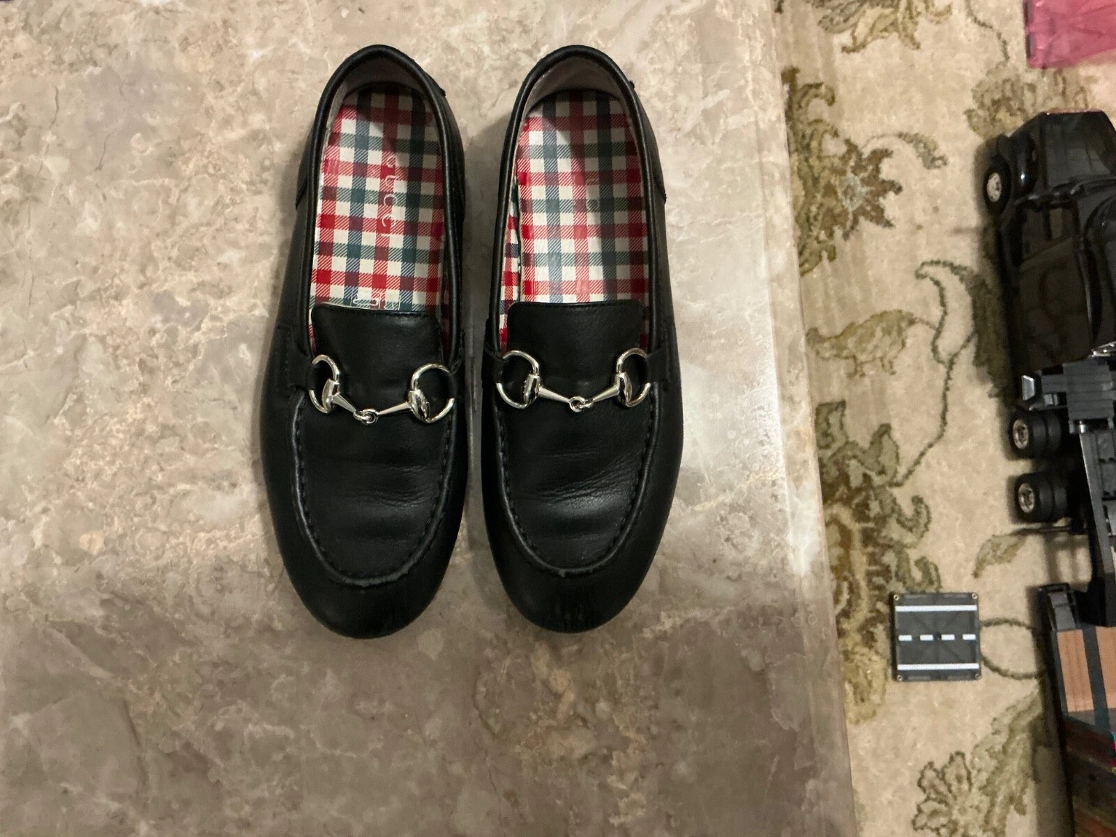Mocassins Gucci noirs garçon taille EU 31