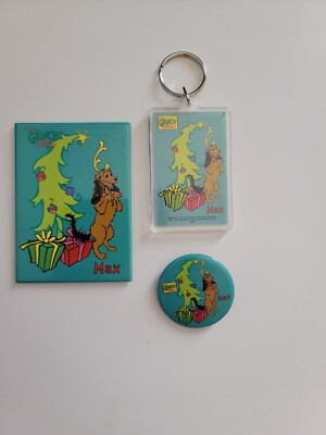 How the Grinch stole Christmas! ''Max with tree'' Magnet, Keychain, Pin