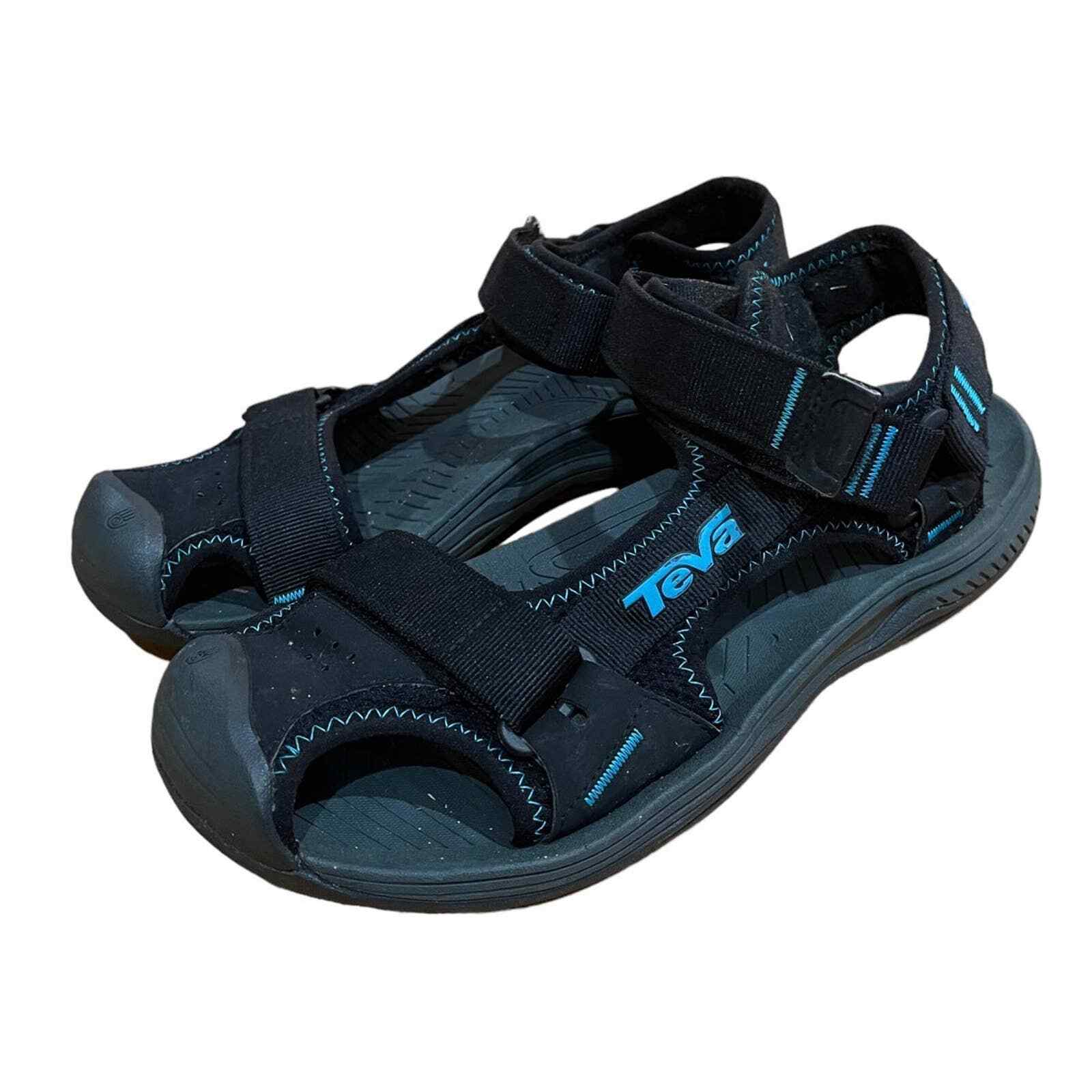 Teva hurricane toe pro sandals mens size 10 black blue | eBay