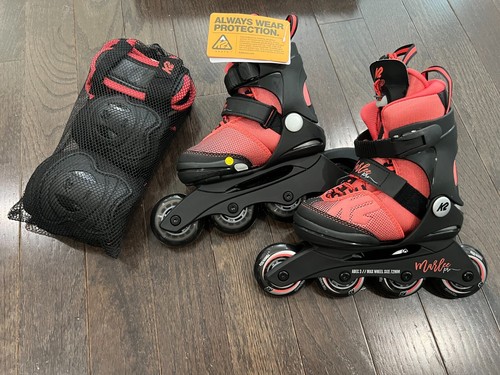K2 Girls Marlee Pro Pack Roller blades adjustable size 11-2.