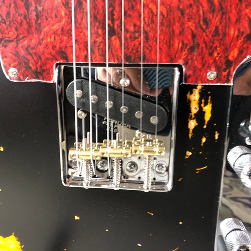 1960 Custom Telecaster electric guitar Relic Shell Black with Tortoise Binding - Bild 4 von 19