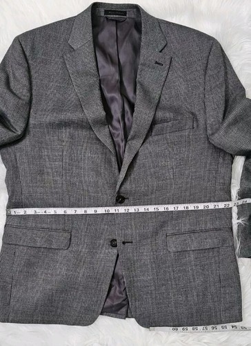 Blazer Abrigo Deportivo Lauren Ralph Lauren a Cuadros Talla 44R Gris Azul - Imagen 13 de 13