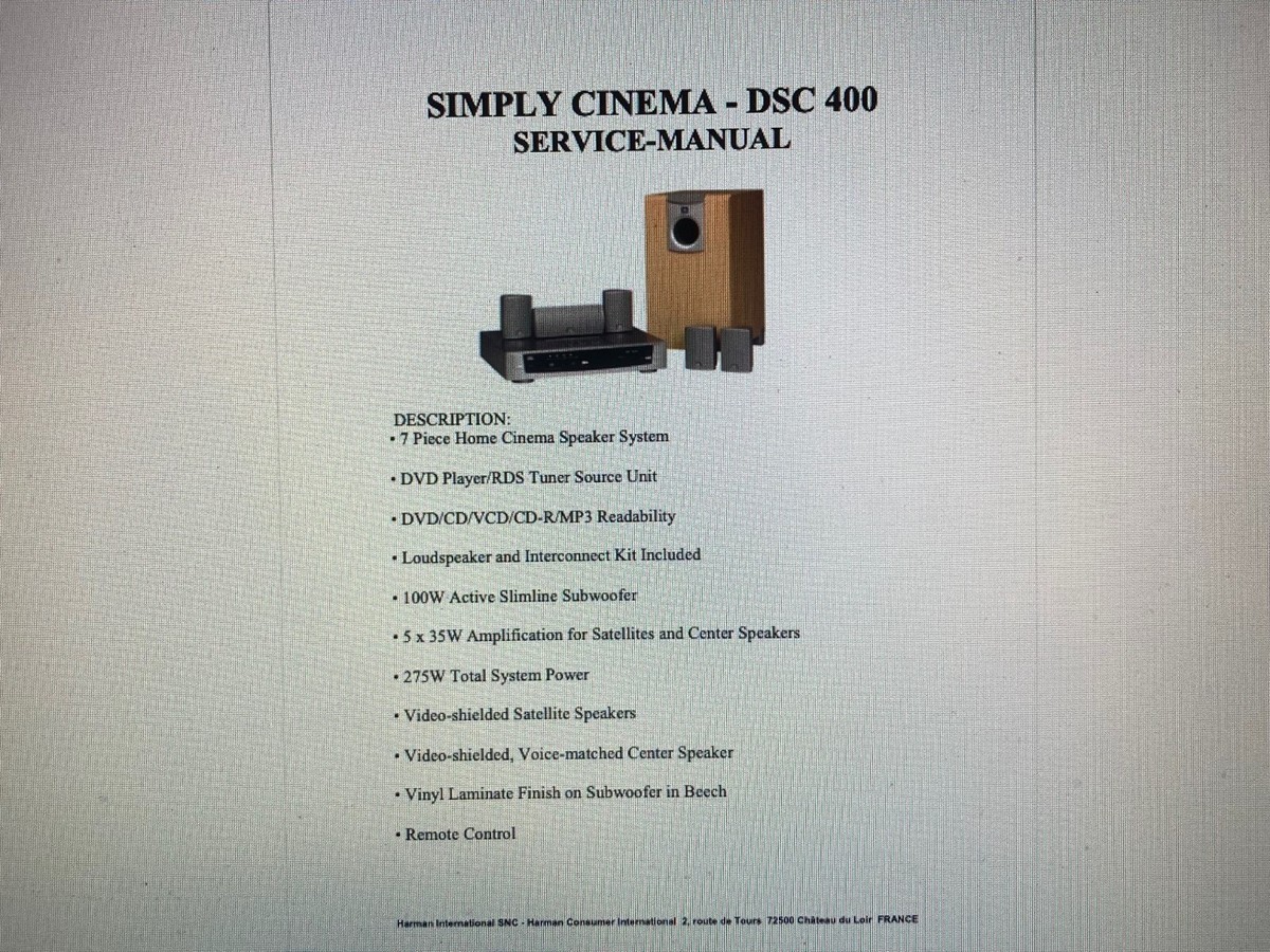 JBL Audio Service Manual Digital Megapack | eBay