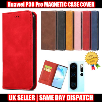 Magnet Book Cover Hülle für Huawei P30 Pro Card Wallet Leder Slim Fit Look